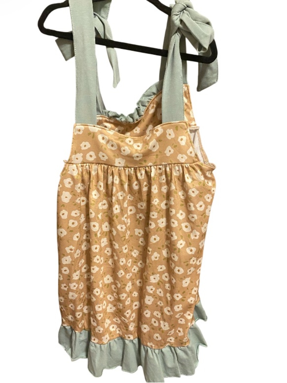 Abby & Evie Floral Tie-Shoulder Tunic Top & Ruffled Leggings NWT Size 7 - Picture 2 of 9